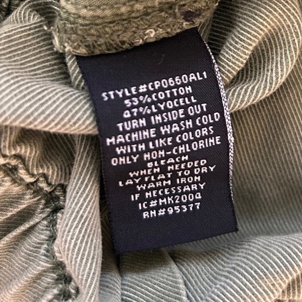 Sanctuary Standard Surplus Olive Green Paperbag Waist Button Fly Pants Size 28 - Picture 8 of 9